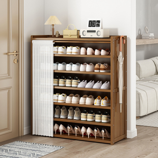 鞋 架子 柜家用门口简易收纳遮挡防尘分层隔板实木出租屋入户门鞋