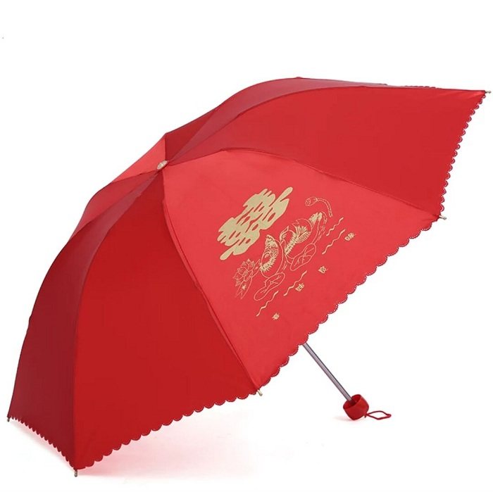 婚慶用品大紅色蕾絲花邊新娘傘結婚雨傘喜慶紅傘可折疊晴雨傘包郵在類目 居家日用, 傘/雨具/防雨/防潮, 傘中 - 來自Buy2taobao.com提供專業的淘寶代購服務