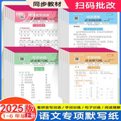 小学语文阅读理解专项训练书看拼音写词语句子每日一练 口算题卡青岛版 五四制 随堂帮活页默写纸一二三四五年级上册人教版
