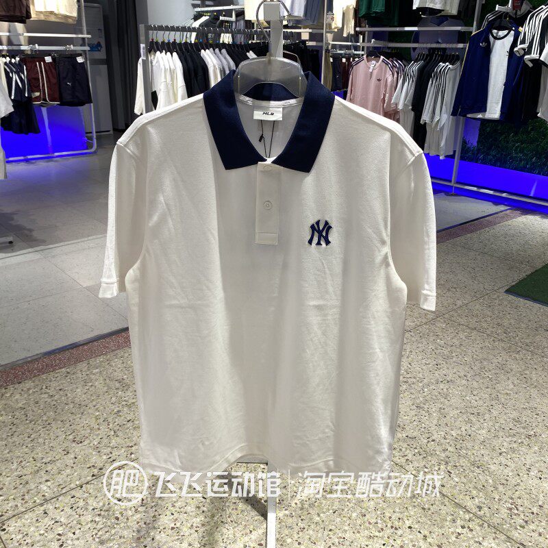 正品MLB老花翻领短袖T恤POLO衫