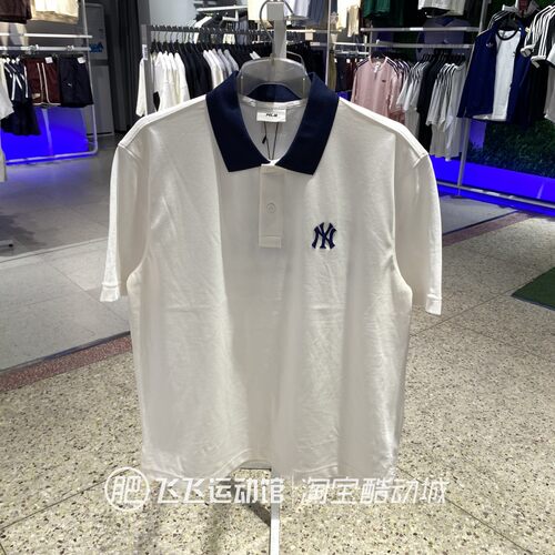 正品MLB老花翻领短袖T恤POLO衫