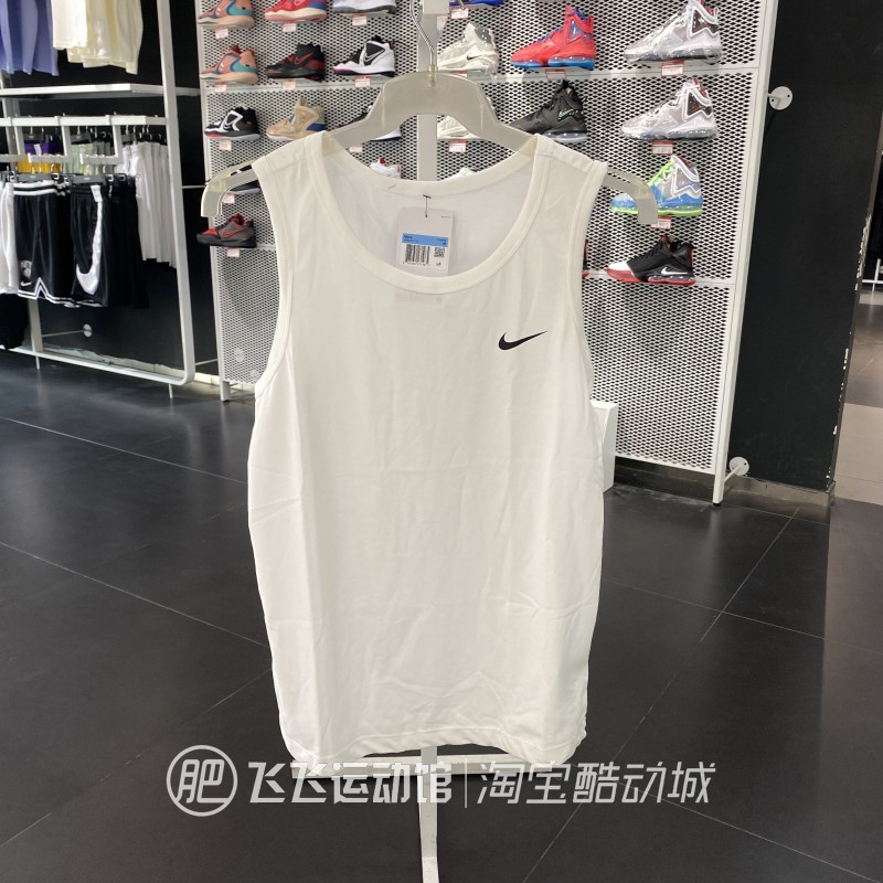 夏季正品NIKE耐克透气训练LOGO男运动休闲无袖T恤背心AR4992-