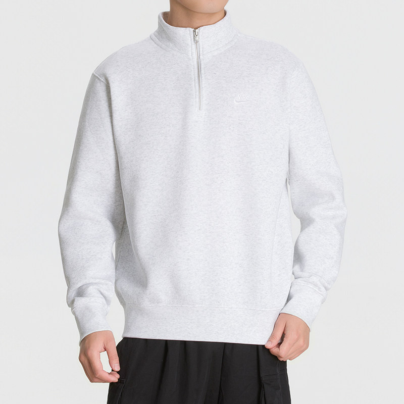 Nike半拉链加绒休闲卫衣套头衫