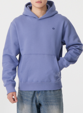 正品新Adidas阿迪达斯三叶草日常百搭纯色LOGO休闲连帽卫衣H62533