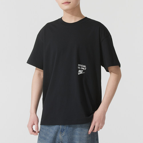 Nike男纯棉宽松LOGO短袖T恤