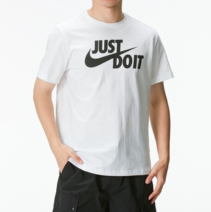 夏季新款正品NIKE耐克圆领LOGO男运动休闲纯棉短袖T恤DX1986-101