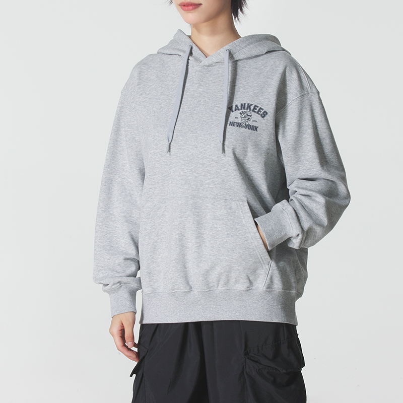 正品MLB字母LOGO连帽针织卫衣