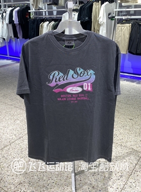 夏新款正品MLB拼接撞色透气舒适百搭女时尚运动休闲短袖T恤3FTSV