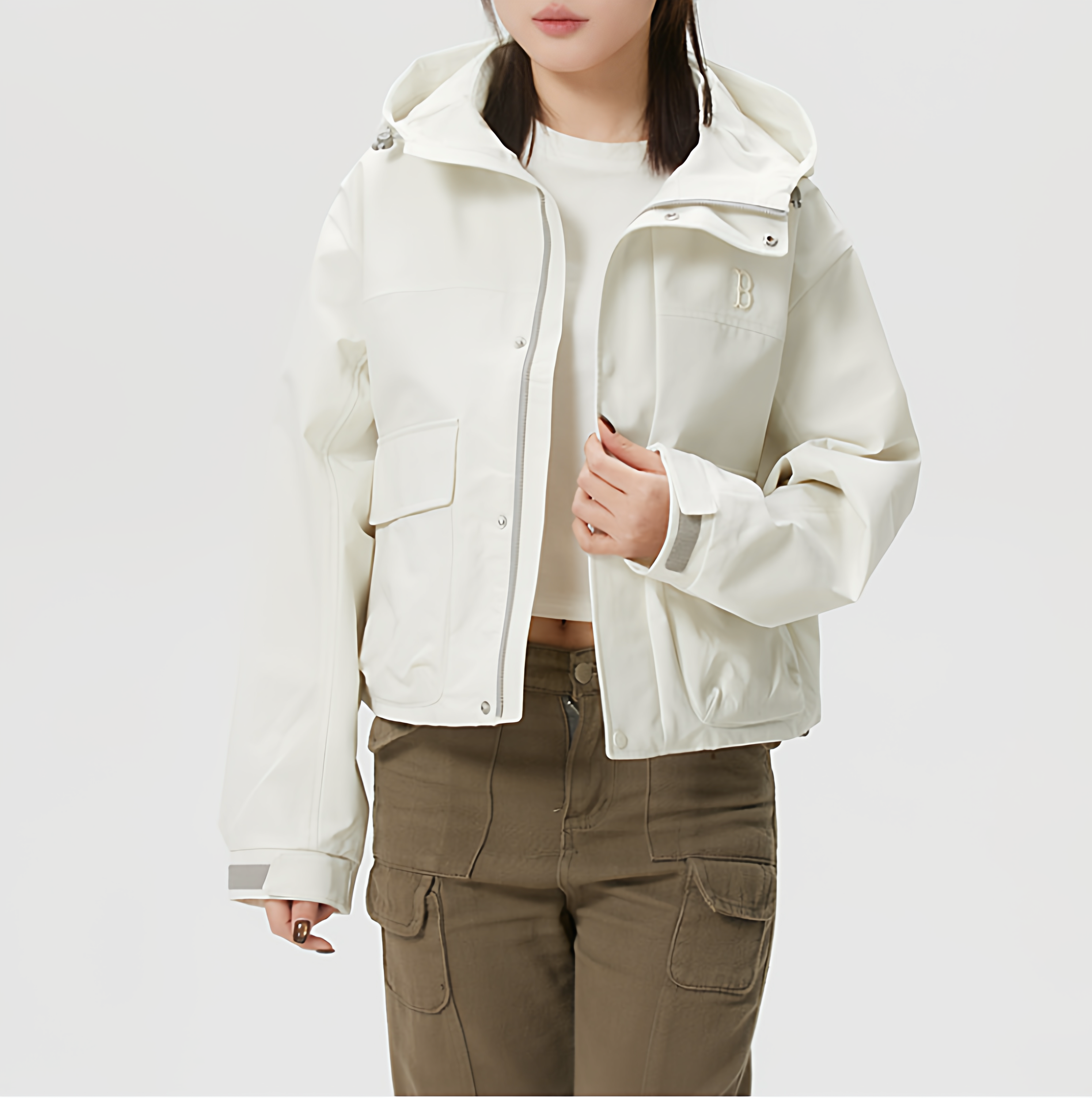 正品MLB纯色户外防风防泼水连帽女装运动休闲短款工装夹克外套AFD,运动服/休闲服装,运动茄克/外套,淘宝优惠券,粉丝福利购,淘宝优惠卷