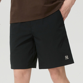 梭织短裤 新款 刺绣男女情侣运动休闲工装 MLB纯色百搭时尚 3ASMB 正品