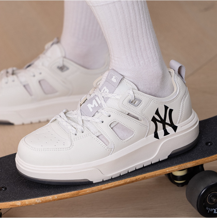 正品MLB时尚拼接大标百搭厚底低帮男女情侣运动凉鞋休闲板鞋ASXD