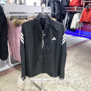 正品阿迪达斯ADIDAS简约百搭女运动休闲梭织立领夹克外套JZ5145
