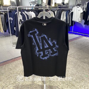 正品MLB图案大标休闲短袖T恤