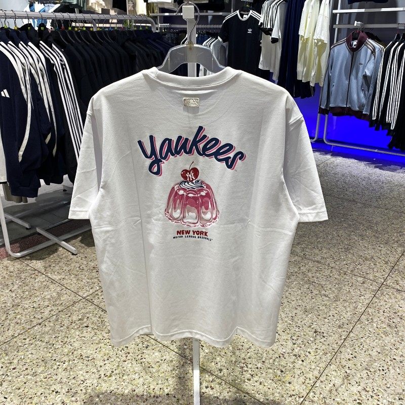 夏季正品MLB布丁图案休闲短袖T恤