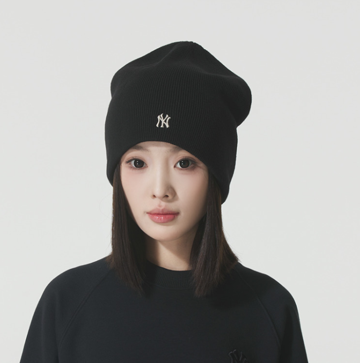 正品MLB小标绒线帽冷帽毛线帽