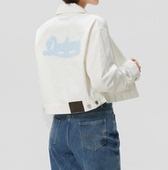 新款 宽松百搭女运动休闲牛仔夹克外套 短款 正品 MLB复古翻领时尚