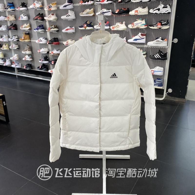 冬季正品ADIDAS阿迪达斯立领防风保暖百搭纯色女休闲羽绒服IK3196