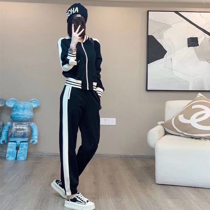 时尚欧货休闲运动套装女春秋2025新款潮流洋气拼接棒球卫衣两件套,女装/女士精品,连体衣/裤,淘宝优惠券,粉丝福利购,淘宝优惠卷