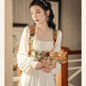 欧洲中世纪复古裙法式 洛可可礼服连衣裙 宫廷风公主裙帝政长裙英式