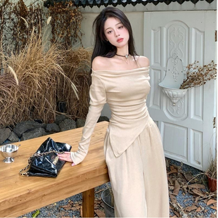 子两件套高级感搭配一整套 针织上衣裤 秋冬ootd穿搭套装 2025年新款