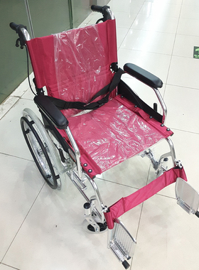 佛山东方轮椅FS863LABJ老人手推代步铝合金靠背可折叠轻便车尾厢