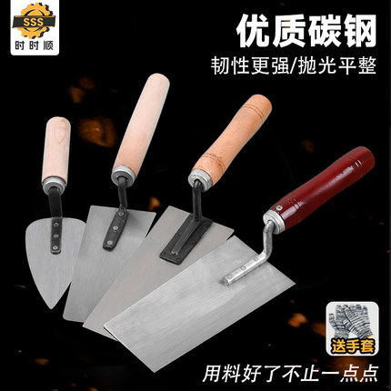 不锈钢一体刮腻子抹子批灰刀泥刀建筑施工地泥工瓦工专用工具大全