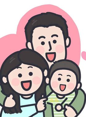 幸福一家人儿童房卧室床头装饰墙贴纸电视背景墙可爱一家贴画