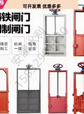 启闭机闸门一体式不锈钢闸门铸铁钢制灌溉60*60分水闸渠道节制闸