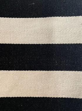 粗条纹 黑色条纹 桌布盖布 沙发椅子翻新布料 抱枕布装饰面料