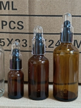 茶色熏香精油瓶分装玻璃吸管空瓶子棕色滴管瓶15 20 30 50 100ml