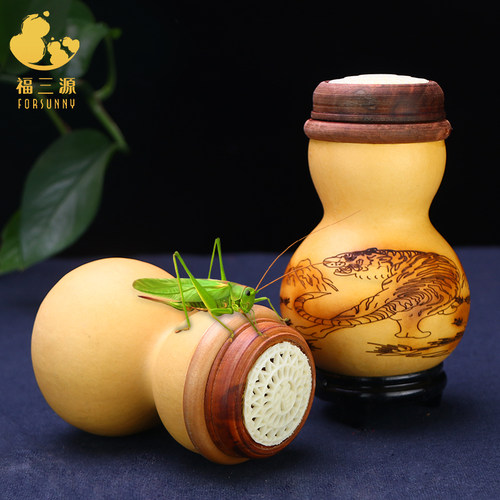 笼子蛐蛐虫具过冬经典款实木葫芦