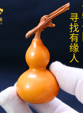 文玩葫芦手把件精品小手捻特小手把玩包浆紫皮天然胖墩带龙头摆件