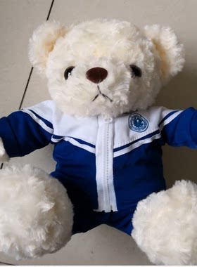 北京十二中12中学校服熊公仔娃娃