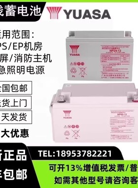 汤浅YUASA铅酸蓄电池NP100-12V7AH/24AH/38AH/65AH100AH直流屏UPS