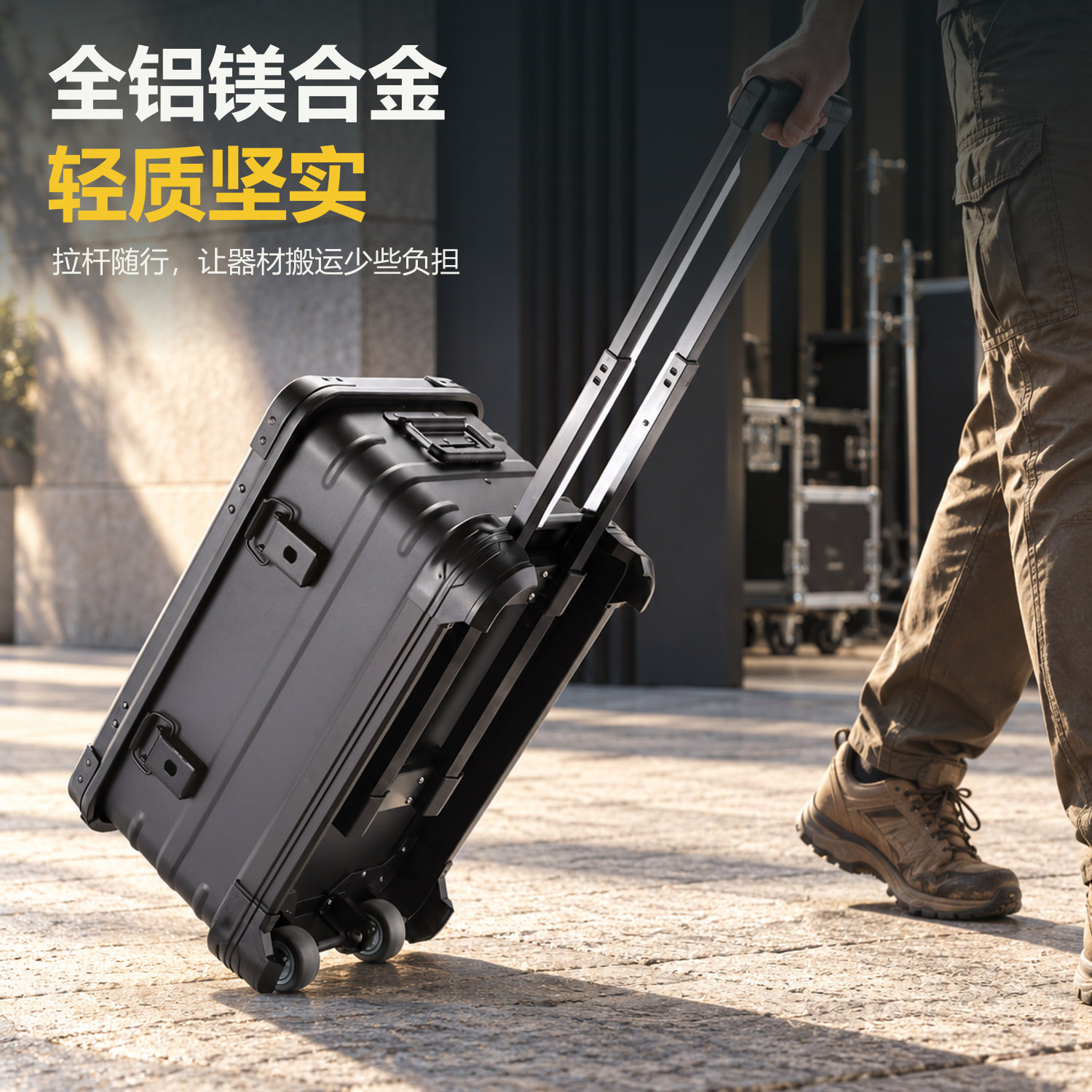 全铝镁合金拉杆工具箱摄影器材相机镜头安全防护箱仪器设备样品箱
