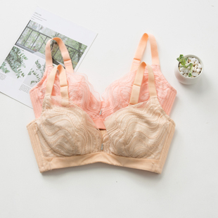 90D 无海绵无钢圈大码 85D 超薄不凸点侧收胖mm内衣80D 95D 文胸