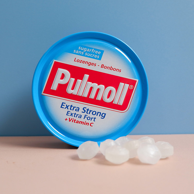 德国原装Pulmoll飚摩 无糖 强薄荷味维C润喉糖 口气清新 提神醒脑