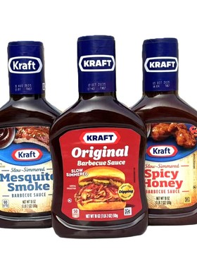 Kraft Barbecue Sauce 美国卡夫烟熏味蜂蜜原味烧烤调味酱腌肉汁