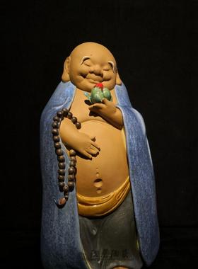 福寿康宁中式风石湾公仔手工摆件