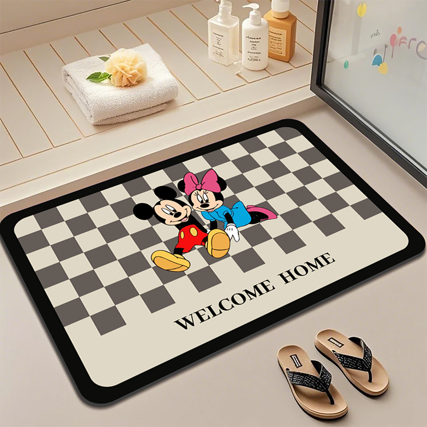 米奇米妮浴室地垫硅藻泥吸水软垫