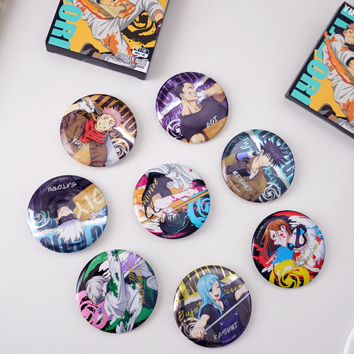 徽章盲盒正版咒术回战二弹升级版泼墨吧唧五条悟伏黑惠虎