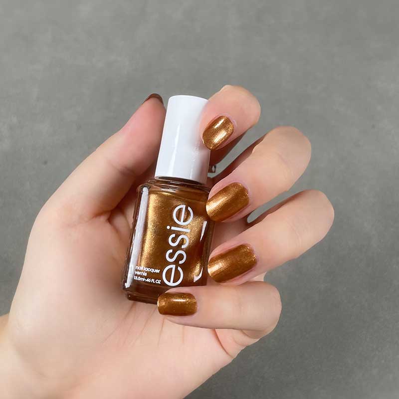 ESSIE金色指甲油免烤快干美甲