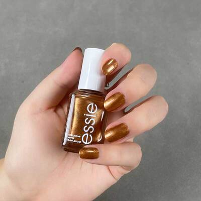 ESSIE金色指甲油免烤快干美甲