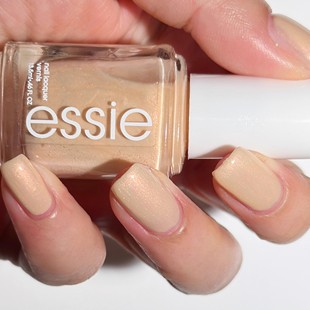 essie指甲油细腻偏光贝壳色香槟金玫瑰色粉紫美甲免烤快干持久