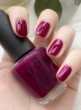 OPI指甲油F62紫红色酒红显白持久美甲B78秋冬L87指甲2024新款免烤