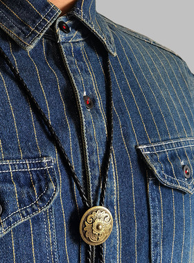 阿美咔叽复古唐草花编织项链吊坠