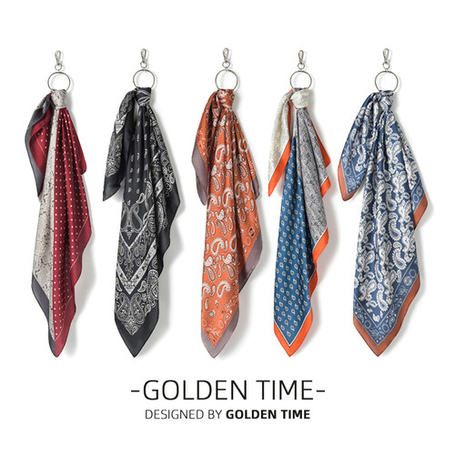 复古腰果花方巾丝巾裤巾街舞嘻哈腰巾小领巾女韩国hiphop小方巾