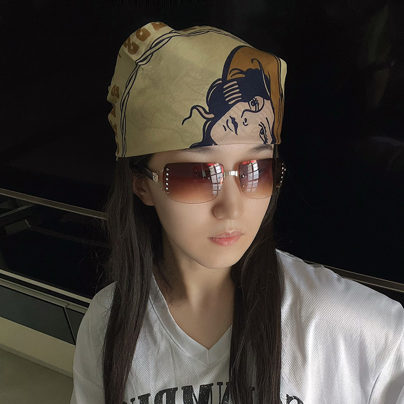 美式方巾阿美咔叽印花围脖头巾