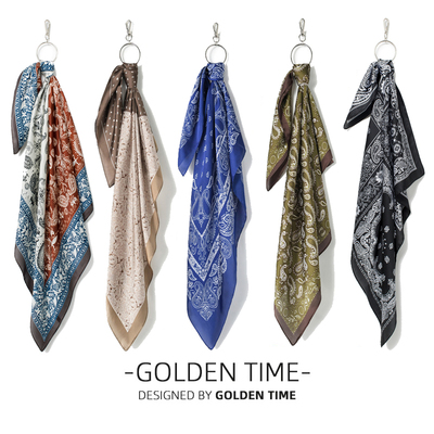 复古腰果花方巾丝巾裤巾街舞嘻哈腰巾小领巾女韩国hiphop小方巾