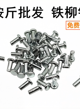 镀锌平头铁铆钉铁实心铆钉镀白色铁柳钉M4*8 4*10风管用敲击柳钉